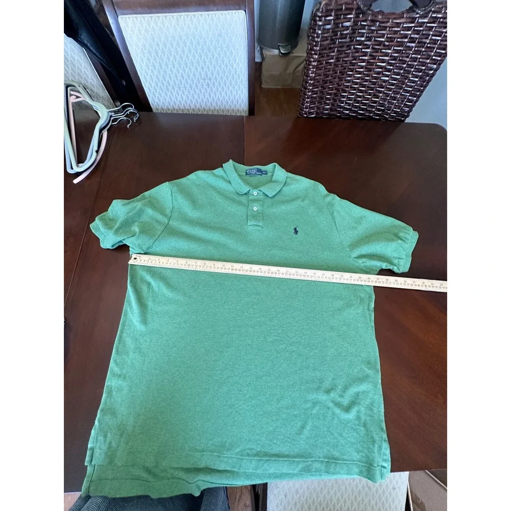 Polo Ralph Lauren Mens XXL Green Pique Short Sleeve Pony Logo Polo Shirt